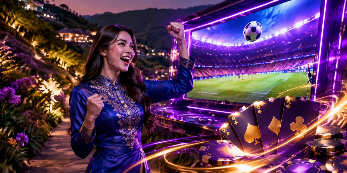 Peminat bola sepak Malaysia menyemak promosi pertaruhan semasa perlawanan liga tempatan